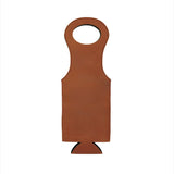Leatherette Wine Holder in Caramel - 14.5" by Creative Gifts