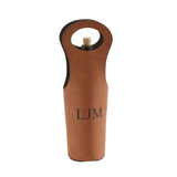 Leatherette Wine Holder in Caramel - 14.5" by Creative Gifts
