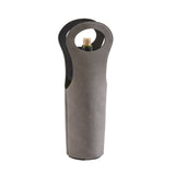 Leatherette Wine Holder in Grey - 14.5