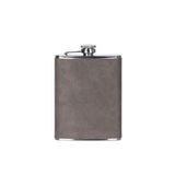 Leatherette Flask Grey 8  Oz Cap by Creative Gifts