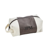 Leatherette/Canvas Grey Travel Kit by Creative Gifts