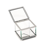 Square Glass Box With Hinged Cover, 3.25" by Creative Gifts