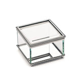 Square Glass Box with Hinged Cover, 3.75" by Creative Gifts
