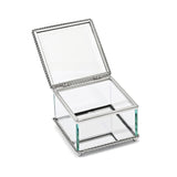 Square Glass Box with Hinged Cover, 3.75" by Creative Gifts