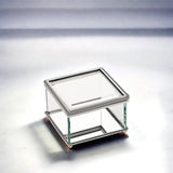 Square Glass Box with Hinged Cover, 3.75" by Creative Gifts