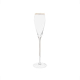 Gold-Rim Tapered Champagne Flutes Set - 8 oz by Creative Gifts