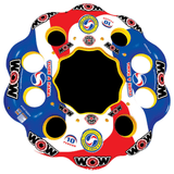 WOW Watersports 10 Person Tube A Rama w 2 Large Built-In Coolers and 8 Cup Holders