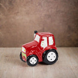 Red Ceramic Tractor Bank by Creative Gifts