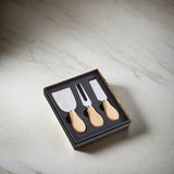 3-Piece Cheese Knife Set - Stainless Steel & Wood by Creative Gifts