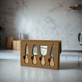 4-Piece Cheese Serving Set with Wooden Handles by Creative Gifts
