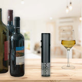 Black Rechargeable Wine Opener with Stainless Steel Corkscrew by Creative Gifts
