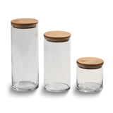 Medium Round Glass Storage Container with Bamboo Lid by Creative Gifts