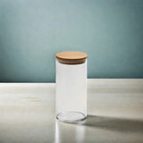 Medium Round Glass Storage Container with Bamboo Lid by Creative Gifts