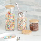 Large Round Glass Storage Container with Bamboo Lid by Creative Gifts