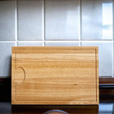 Rubberwood Cutting Board with Well - 18" x 12" by Creative Gifts
