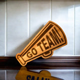 Go Team Megaphone Wood Board - 9.25" x 16" by Creative Gifts