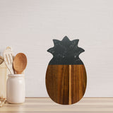 Black Marble and Acacia Wood Pineapple Board by Creative Gifts