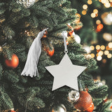 Star Ornament With White Tassel, 4" X 4" by Creative Gifts