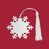 Snowflake Ornament W/white Tassel,np by Creative Gifts