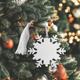 Snowflake Ornament W/white Tassel,np by Creative Gifts