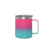 12 Oz Stainless Steel Travel Mug with Handle - Hot Pink & Blue by Creative Gifts