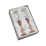 Galaxy Rose Gold Champagne Flutes Set by Creative Gifts