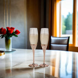 Galaxy Rose Gold Champagne Flutes Set by Creative Gifts