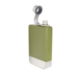 8 oz Green Stainless Steel Flask with Silver Bottom by Creative Gifts