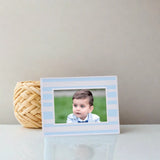 Blue & White Striped 4" X 6" Photo Frame by Creative Gifts