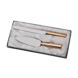Gold Hammered Handle Cake Knife & Server Set by Creative Gifts