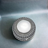 Silverplated Round Antique-Style Box with Beaded Detail, 4.5" by Creative Gifts
