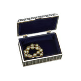 Silverplated Rectangular Box with Beaded Antique Design, 2.25" by Creative Gifts