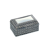 Silverplated Rectangular Box with Beaded Antique Design, 2.25" by Creative Gifts