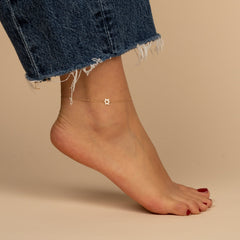 Solid Star Of David Pendant Anklet 14K by By Adina Eden