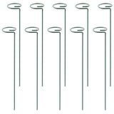 10 Packs 16in Plant Support Stakes Garden Flower Single Stem Support Stake Iron Plant Cage Support Ring For Tomatoes Orchid Lily Peony Rose Flower Ama
