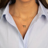 Diamond Pave Chai Necklace 14K by By Adina Eden