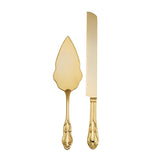 Knife & Server Set In Gold Tone Finish by Creative Gifts