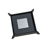 Black Leatherette 5 Piece Coaster Set by Creative Gifts