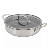 Better Chef 10-Inch 3-Ply Stainless Steel Nonstick Deep Fry Pan with Lid