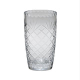 Optic Crystal Vase With Medallion Ll Pattern, 9.75