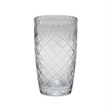 Optic Crystal Vase With Medallion Ll Pattern, 7.75