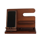 Dark Wood Charging Shelf/Valet by Creative Gifts