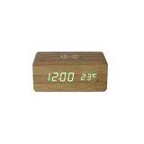 Bamboo Wireless Phone Charger/Digital Clock by Creative Gifts
