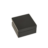 Black Square Wood Box with Clock & Engraving Plate by Creative Gifts