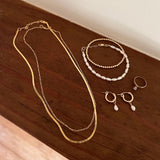 Gold Beaded Bracelet by Urth and Sea