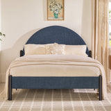 Bed Modern Upholstered Curved Headboard by Couch.com
