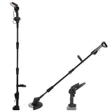 3-in-1 Cordless Electric Pole Saw & Mini Chainsaw & Grass Trimmer Kit with Adjustable Length 2Pcs 21V 1500mAh Batteries 4in/6in Chains Saw Blade 5Pcs