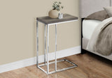 Accent Table, C - Shaped, Tempered Glass, Stylish Design Contemporary & Modern by Couch.com