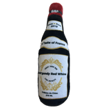 Wine Bottle Squeaky Dog Plush Toy (Bark'gundy Red Whine) by Bonne et Filou