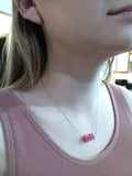 14K Rose Gold Filled Super Sparkly Pastel Crystal Barrel Necklaces by Alexa Martha Designs